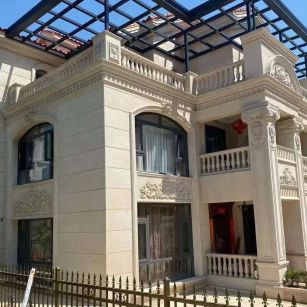 济宁 黄金麻花岗岩荔枝面别墅外墙干挂