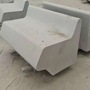 济宁 芝麻白花岗岩异形坐凳，石凳