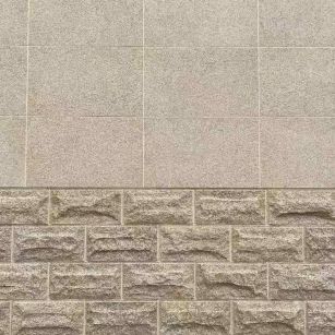 济宁 黄金麻自然面蘑菇石配荔枝面干挂