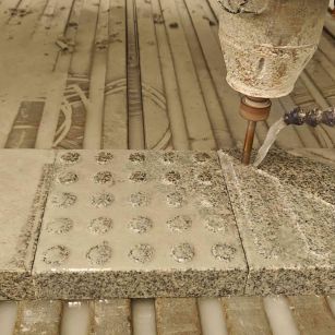 济宁 芝麻白花岗岩石材盲人石、盲道石、盲点石