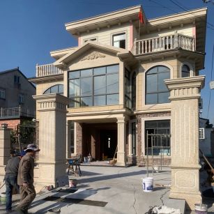 济宁 黄金麻花岗岩荔枝面别墅外墙干挂私家专属