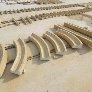 济宁 黄金麻花岗岩别墅线条