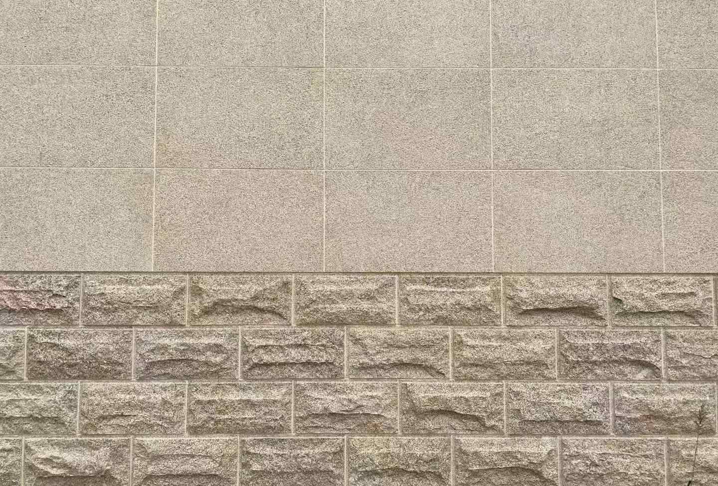 济宁 黄金麻自然面蘑菇石配荔枝面干挂