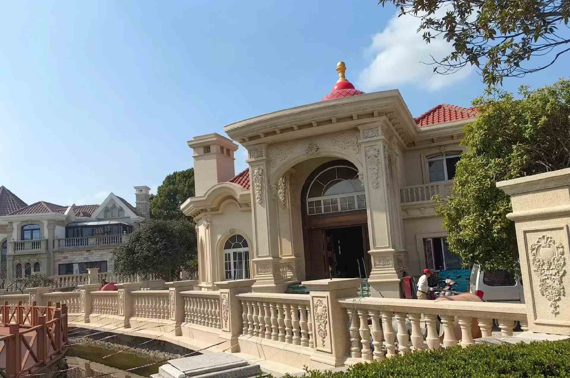 济宁 黄金麻花岗岩欧式别墅