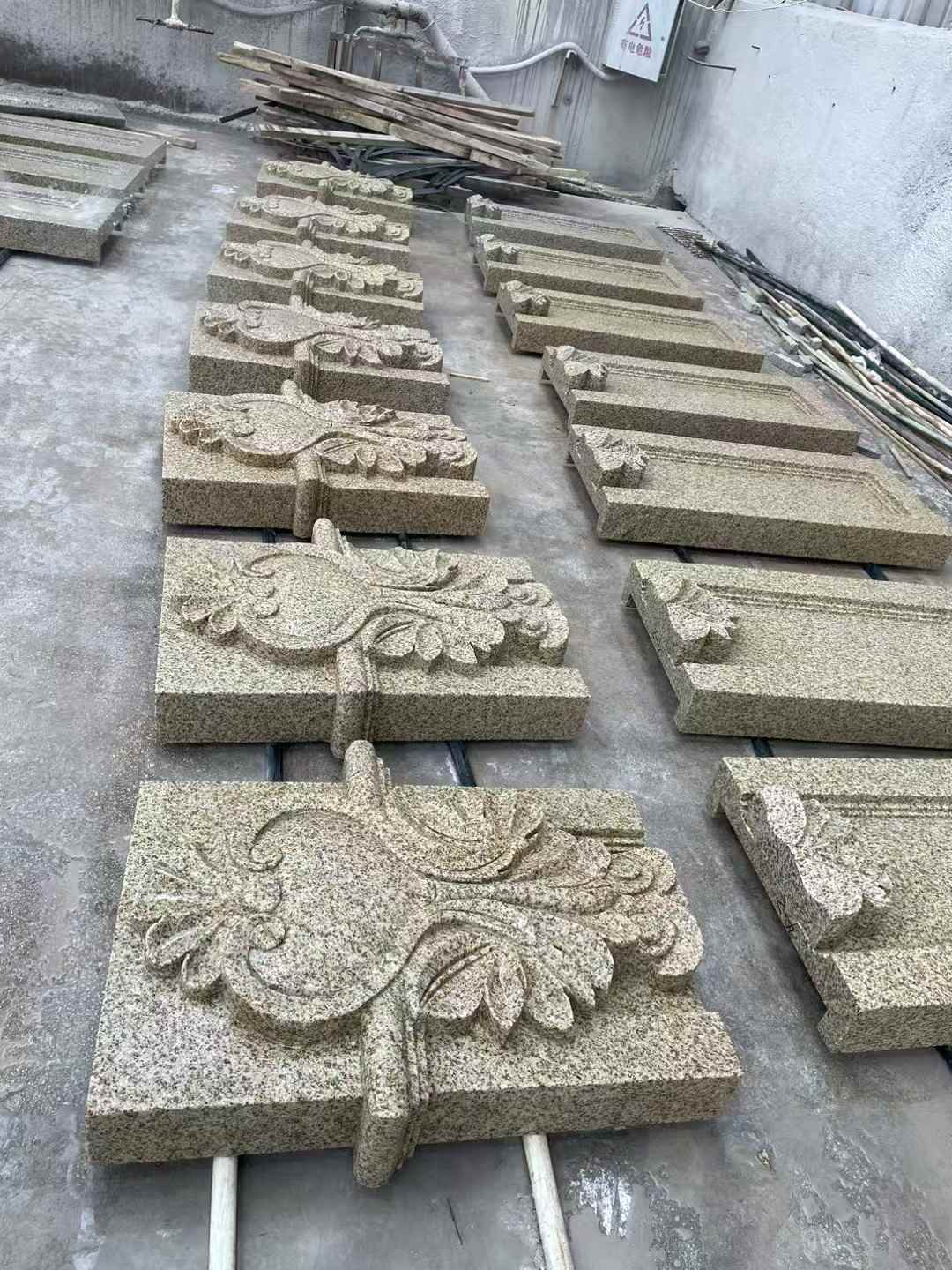 济宁 黄金麻花岗岩别墅外墙雕刻板