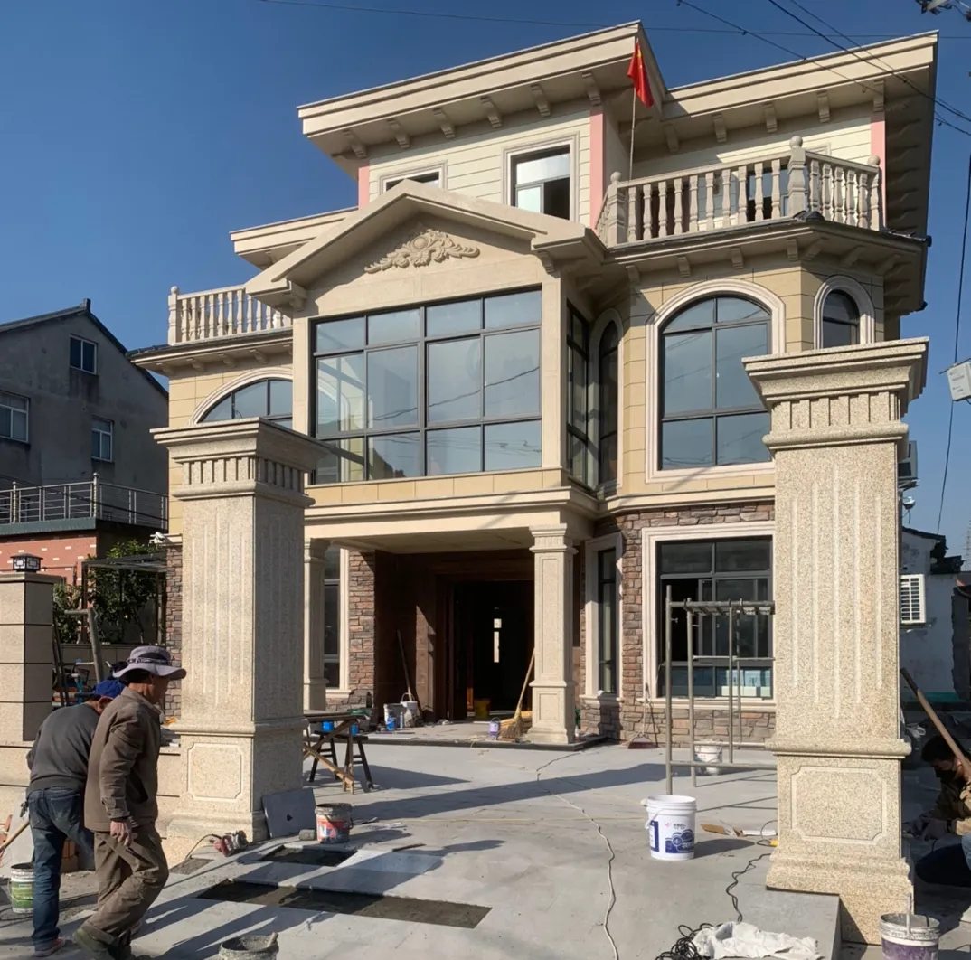 济宁 黄金麻花岗岩荔枝面别墅外墙干挂私家专属