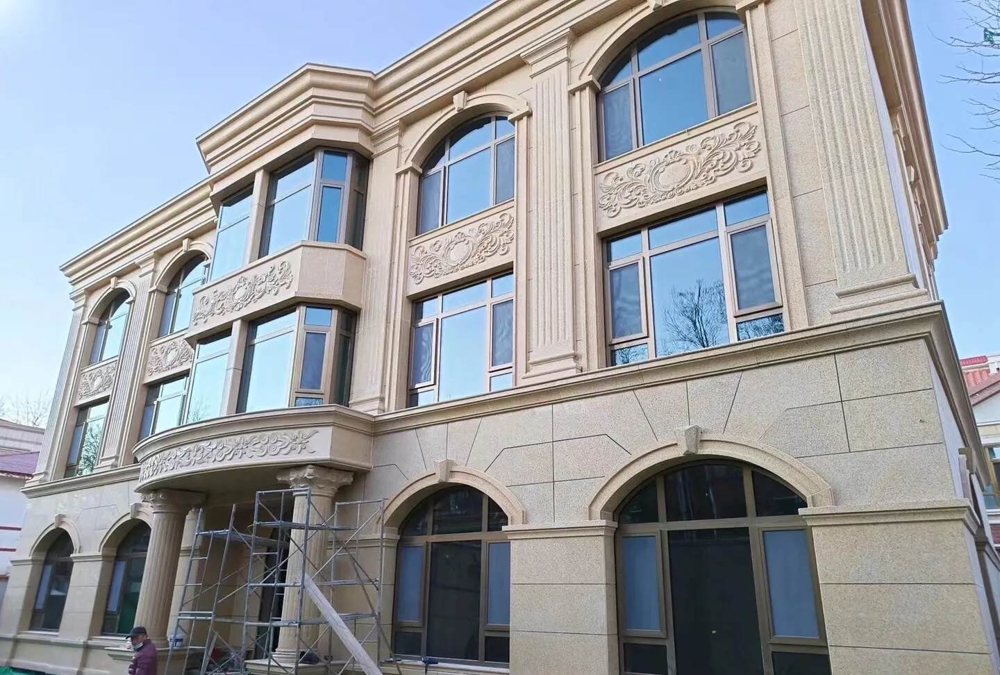 济宁 黄金麻花岗岩别墅外墙干挂